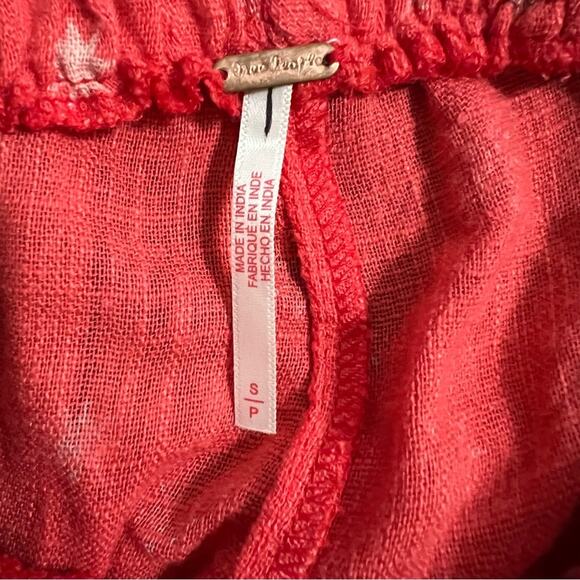 Free People Red Wide Leg Jumpsuit - Picture 12 of 14